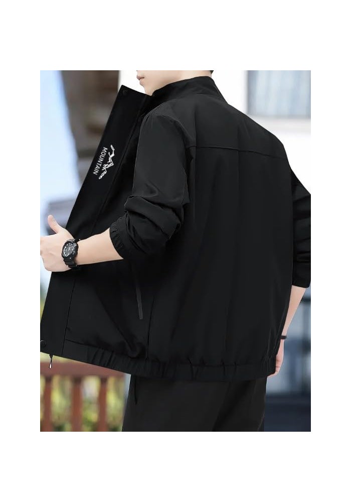 Celary Men's Lightweight Casual Zip-Up Jacket | Stylish Slim Fit Outerwear for All Seasons - Image 3