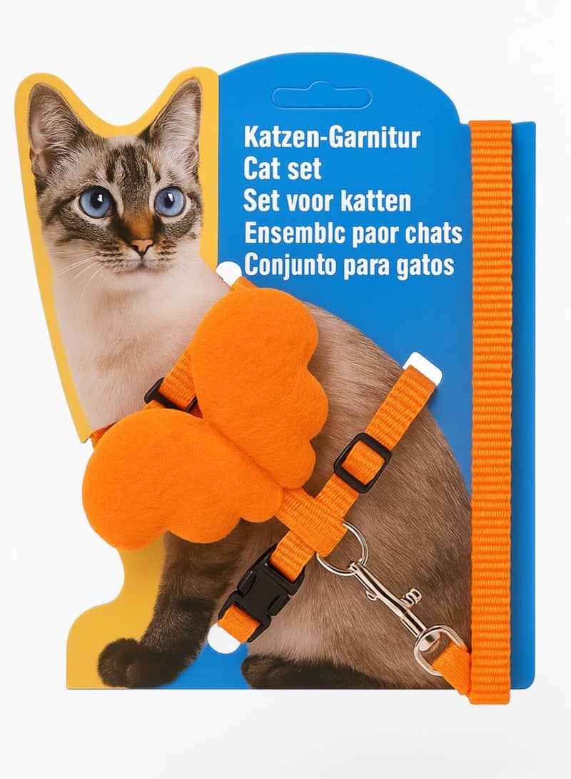 An easy-to-use, butterfly-shaped cat collar and leash for female kittens and puppies - Image 2