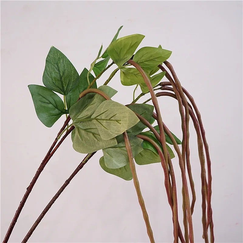 Bluejw L-009 Realistic Artificial Bean Vine Greenery - Real Touch Fake Vegetables Wall Hanging Decor for Wedding Graduation Christmas Chinese New Year - Image 4