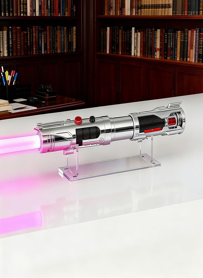 Elifinds Acrylic Lightsaber Stand for Display - Universal Sword, Dagger & Wand Holder, Transparent Desktop Showcase for Collectibles with Stable Base (Transparent - 1 Set) - Image 2