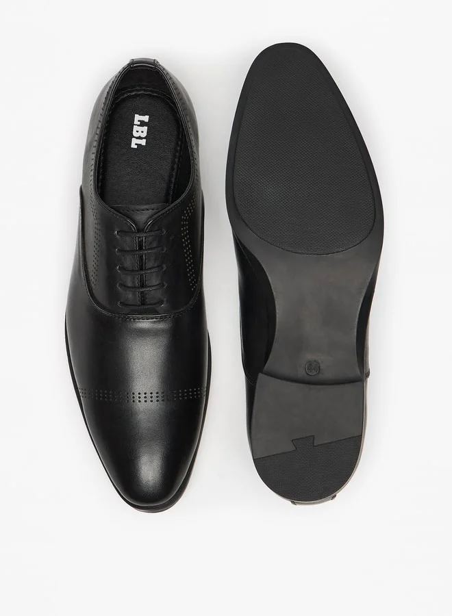 LBL by Shoexpress Solid Oxford Shoes with Lace-Up Closure