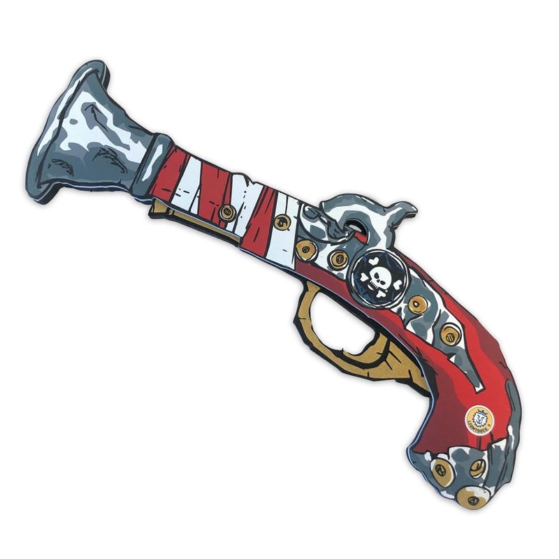 Liontouch Pirate Pistol Captain Red Stripe Age 38 Years Pretend Play Foam Toy For Children And Toddlers with Skull Motive Ideal Accessory For Dress Up Costumes for Sailing the Caribbeans - Image 4