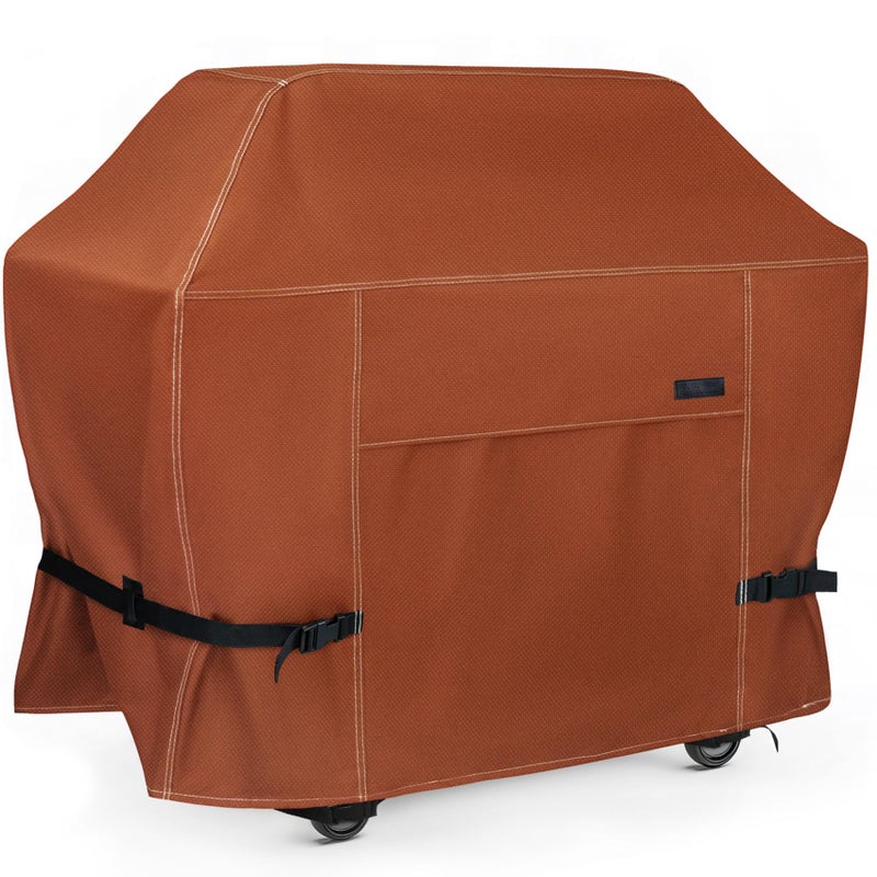 NettyPro BBQ Grill Cover 56 inch Heavy Duty Waterproof Outdoor 2-3 Burners Gas Grill Cover for Outside Weber, Char-Broil, Brinkmann, Nexgrill Barbecue, Brown - Image 1