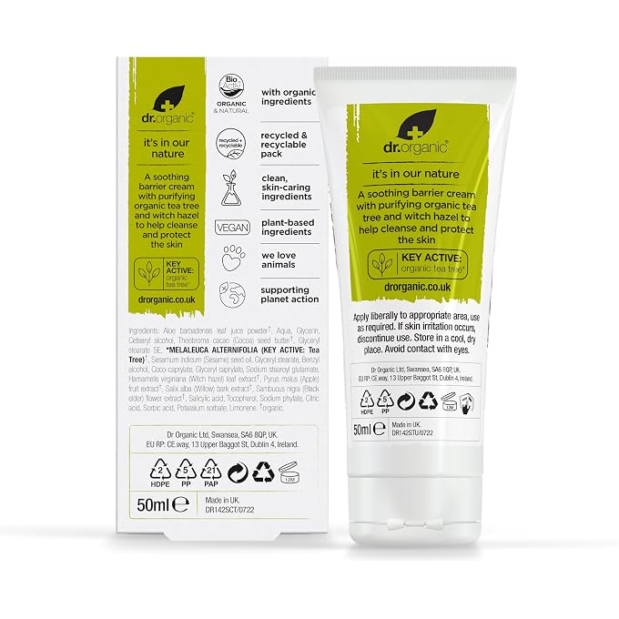 dr.organic Dr Organic Tea Tree Antiseptic Cream, 50 milliliters - Image 3