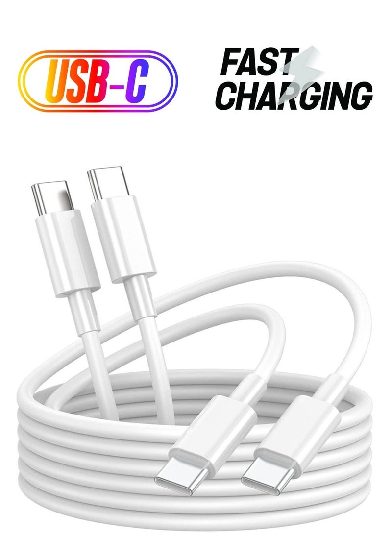 ELTRAZONE 2 Pack Fast Charging 2M Long USB-C to USBC Power Cord for MacBook Pro Air/2020/2019/2018/2017/2016/IPad Air 4/5/iPad Pro 12.9/11 Type c - Image 1