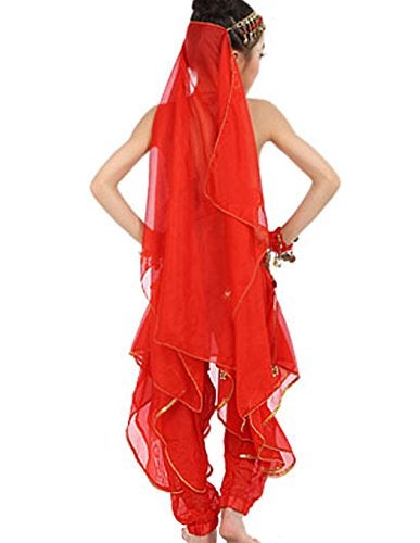 Astage Girls Oriental Belly Dance Sets All accessories Red L(Fits 9-11 years) - Image 3
