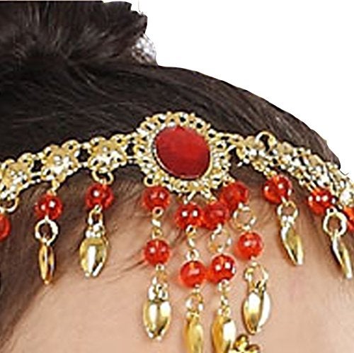 Astage Girls Oriental Belly Dance Sets All accessories Red L(Fits 9-11 years) - Image 4