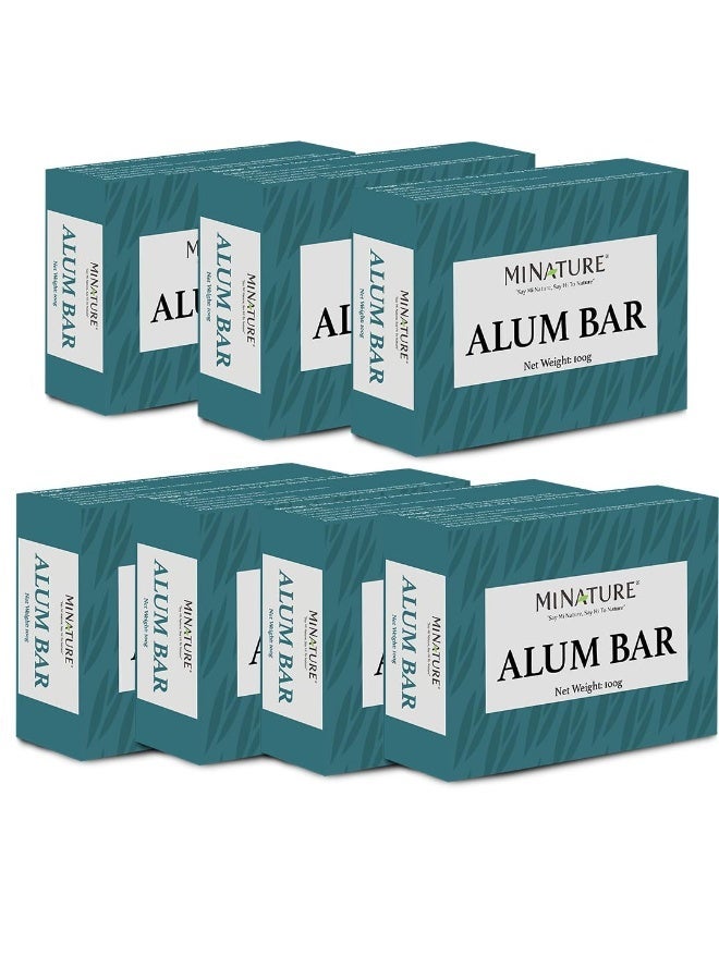 minature Pure Alum Bar Pack of 7(100g*7)|Natural Phitkari Block |Potassium Alum Stone |Shaving Bar |Skin Astringent |Water Clarifier |Odor Control - Image 1