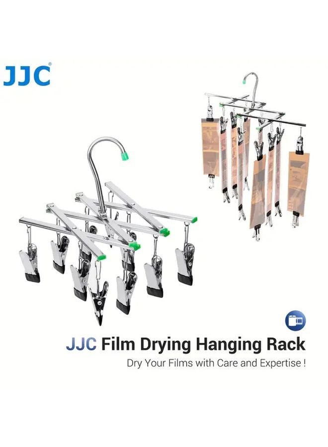 JJC 10 Clip Stainless Steel Film Drying Rack Silvery Windproof Foldable Soft Clips No Scratches - Image 2