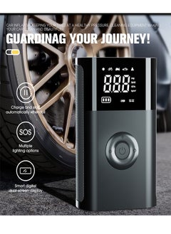 Carsun Tyre Inflator Portable Air Compressor, 2600mAh×2 Battery Powerful   Cordless Air Pump With 5V/2A USB output, Digital Display/LED Light 150PSI Compact Tire Inflator for Car, Motorcycle, Bike, Ball  - Image 2