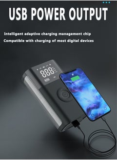 Carsun Tyre Inflator Portable Air Compressor, 2600mAh×2 Battery Powerful   Cordless Air Pump With 5V/2A USB output, Digital Display/LED Light 150PSI Compact Tire Inflator for Car, Motorcycle, Bike, Ball  - Image 3