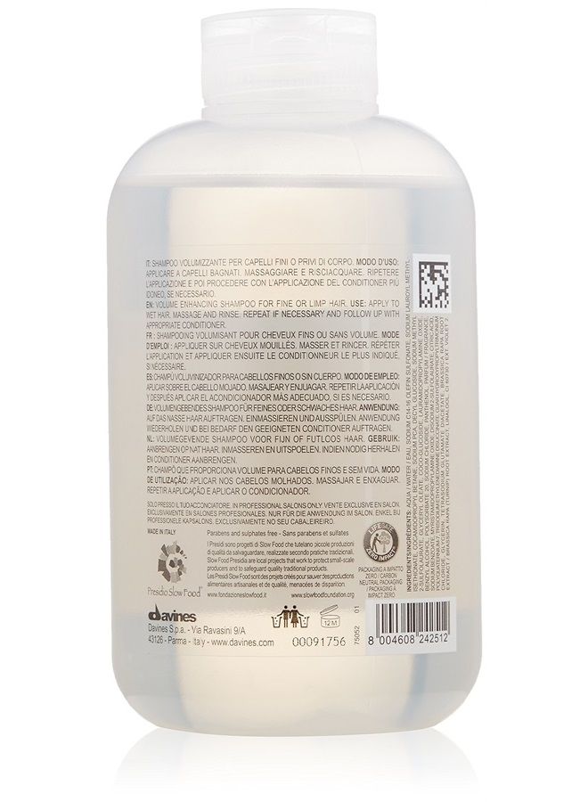 Davines VOLU Shampoo | Volume Shampoo for Fine, Thin Hair Types | Gentle Everyday Volumizing | 8.45 fl oz (Pack of 1) - Image 2