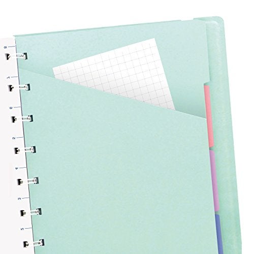 FILOFAX دفتر ملاحظات فيلوفاكس القابل لإعادة التعبئة، A5 (8.25" × 5") لون بيض البط - 112 صفحة كريمية قابلة للتحريك - فهرس، جيب وعلامة صفحة (B115052U) - Image 4