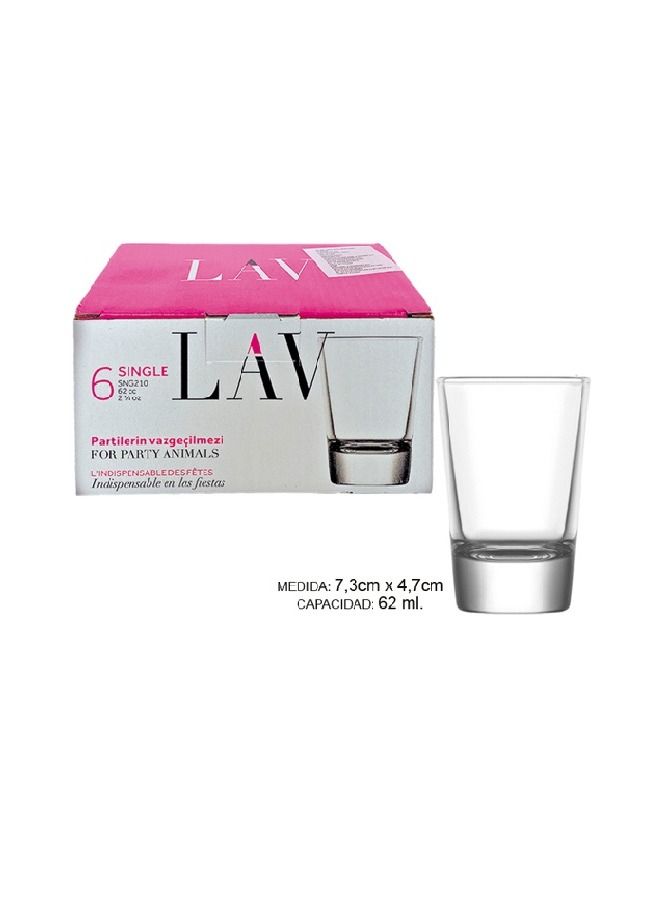 LAV 6-Piece Single Shot Glass 62 cc - Image 5