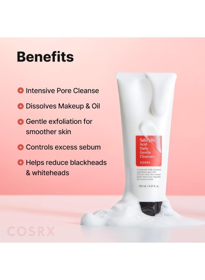 COSRX Salicylic Acid Daily Gentle Cleanser 150ml – Pore Cleanse & Acne Control Face Wash for Oily Skin 150mlml - Image 4