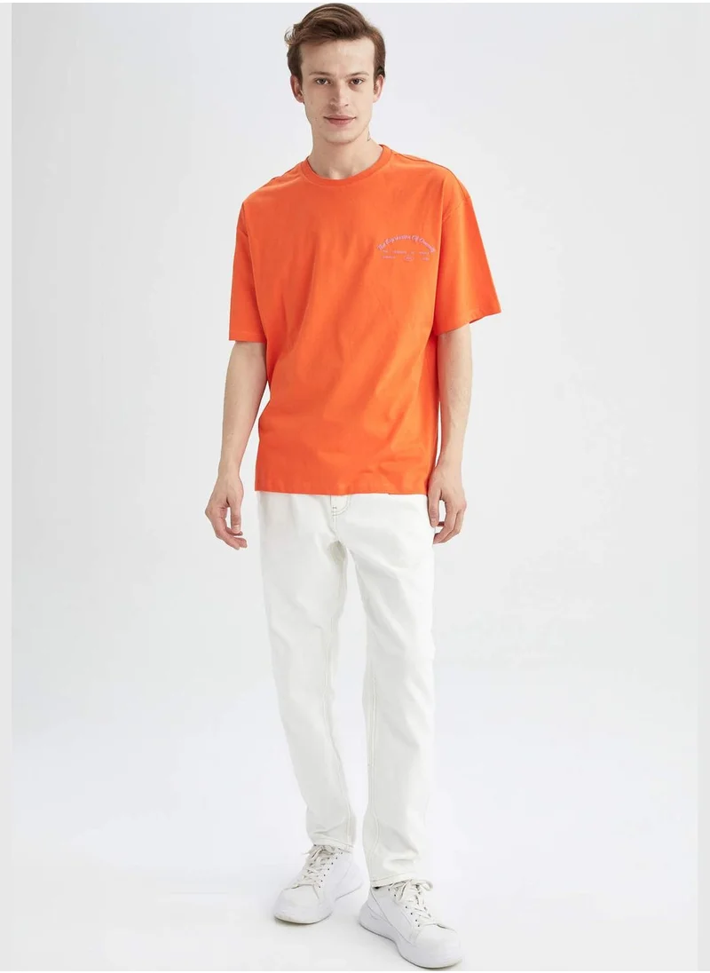 DeFacto Man Oversize Fit Crew Neck Short Sleeve T-Shirt