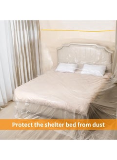 KCDMBUE 3pcs Plastic Drop Cloth Set, Self-Adhesive Fabric Canopy, Waterproof, Dustproof and Tear-Resistant, Purpose Furniture Cover Floor Wall Protective Film  - Image 3