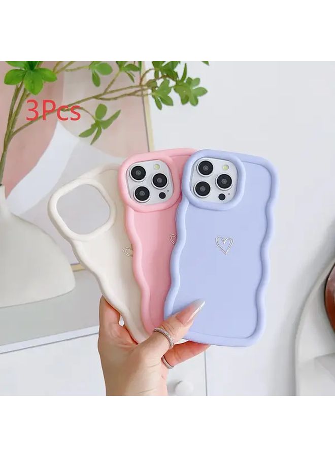 Mixed Color Cute Macaron Candy Soft Phone Case With Heart Pattern For IPhone 14 Pro Max - Image 3