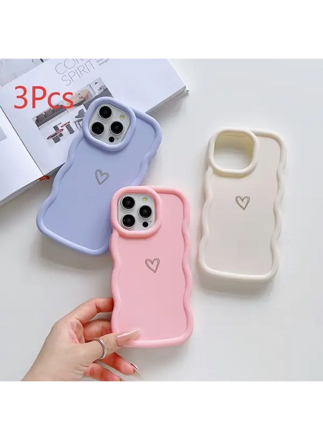 Mixed Color Cute Macaron Candy Soft Phone Case With Heart Pattern For IPhone 14 Pro Max - Image 1