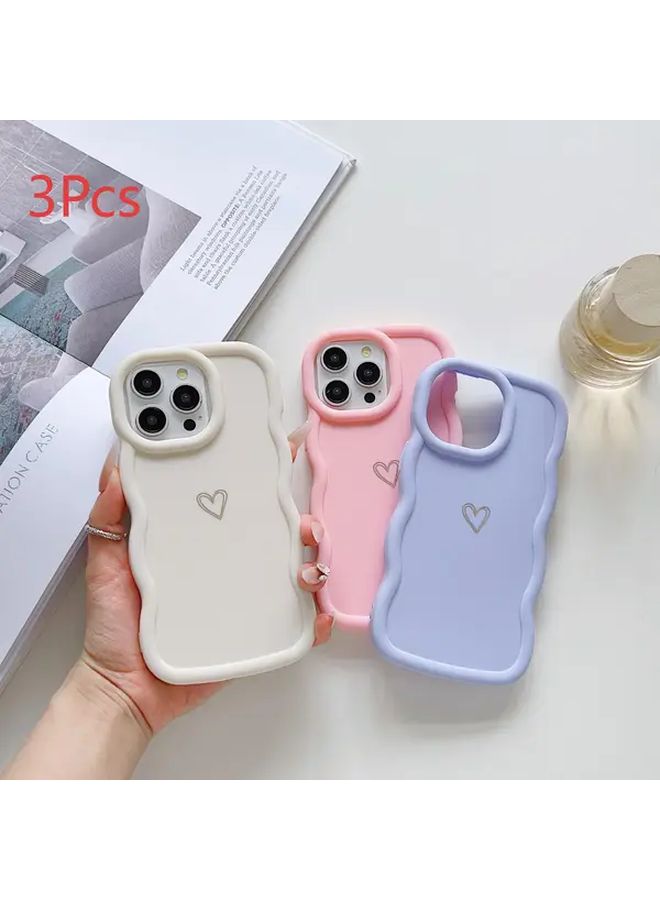 Mixed Color Cute Macaron Candy Soft Phone Case With Heart Pattern For IPhone 14 Pro Max - Image 4