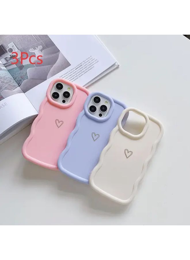 Mixed Color Cute Macaron Candy Soft Phone Case With Heart Pattern For IPhone 14 Pro Max - Image 2