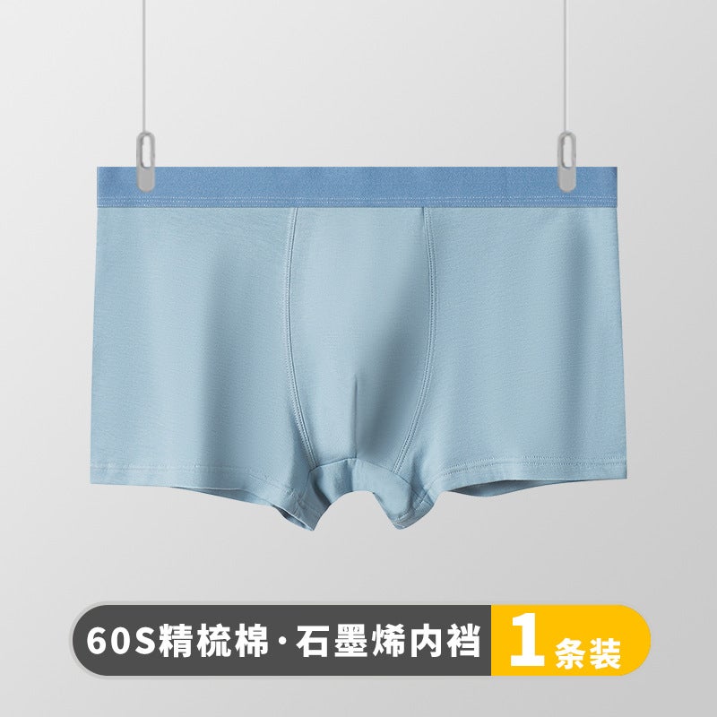 50-Pack Xinjiang Cotton Mens Boxer Briefs Gray blue - Image 1