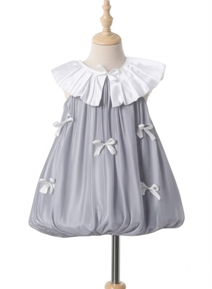 A.M New Summer Korean Style Princess Dress for Girls Children's Elegant Flower Bud Vest Dress - Image 3