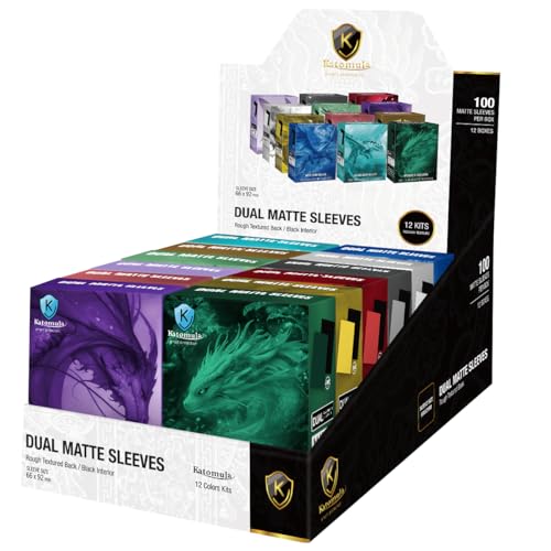 Katomula 1200PCS MTG Card Sleeves Katomula 12 Colors Dual Matte Card Sleeve with Black Interior Smooth Shuffle Standard Size Deck Card Sleeves for MTG PKM TCG and Game Cards - Image 1