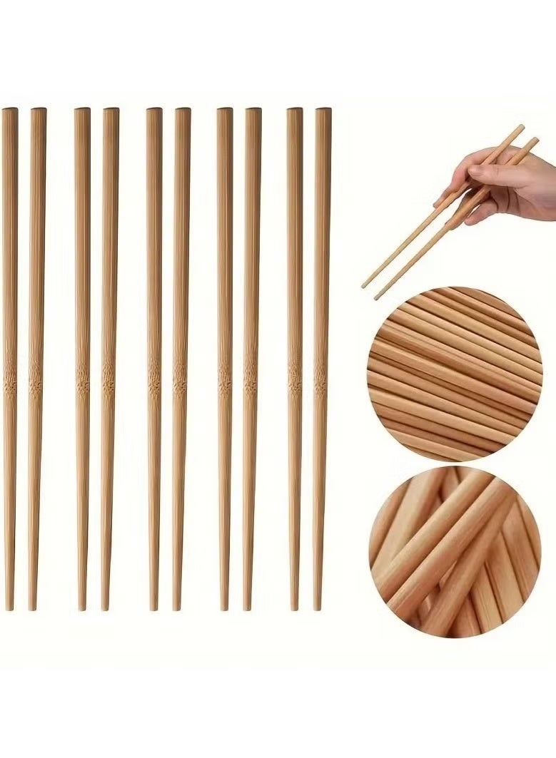 10 Pairs of Bamboo Chopsticks - Image 1