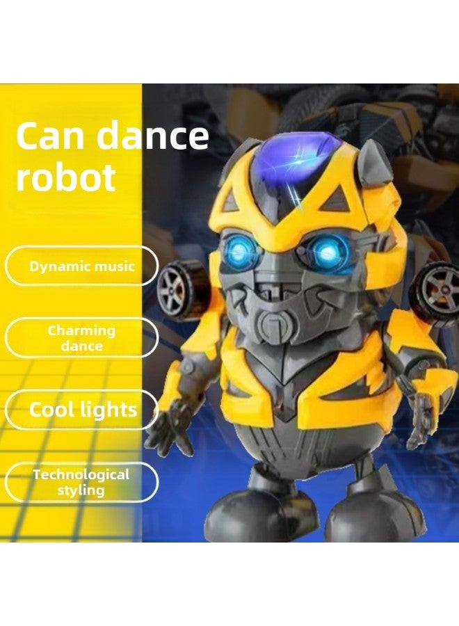 Popular Electric Dancing Robot Toy Steel Model Singing Dancing Luminous Deformation Bumblebee Gift Wholesale-Color:Dancing Robot  Color Box Version - Image 1