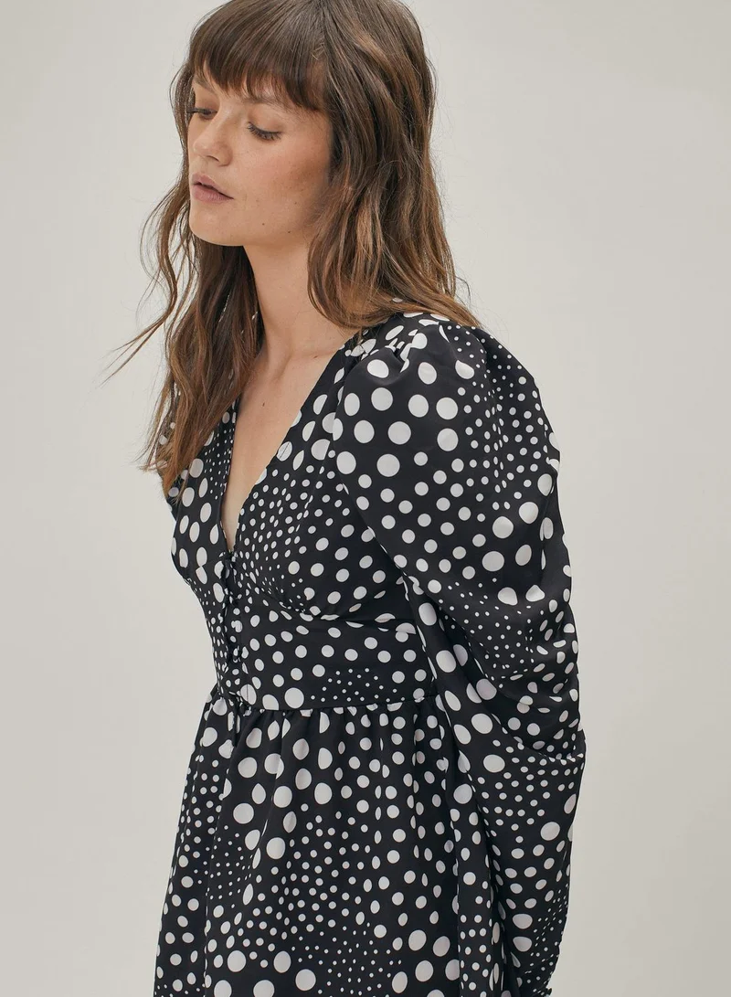 NASTY GAL Polka Dot Mini Dress
