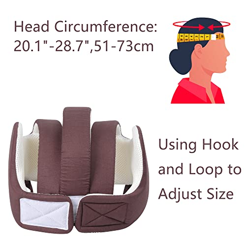 Cepairng Thick Protection Helmet for Elderly Youth Kids Adults,Head Protection for Elderly Falls,Soft Helmet for Epilepsy Seizures Prevent Head Injuries,Safety Bump Cap,for Home Gardening (Coffee Mesh Inner) - Image 5