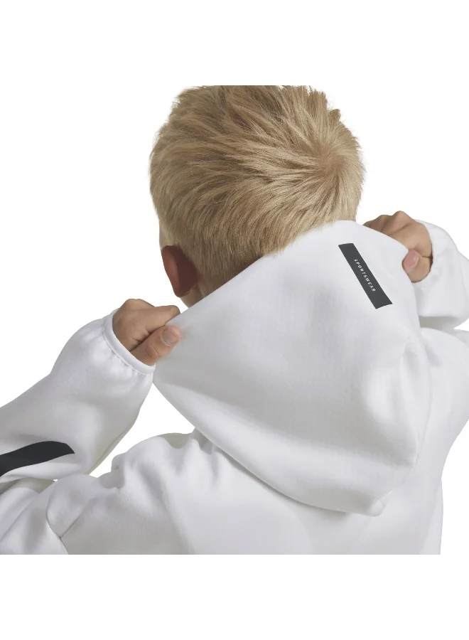 Adidas J Z.N.E.Fz White Training Track Tops For Kids Unisex 128