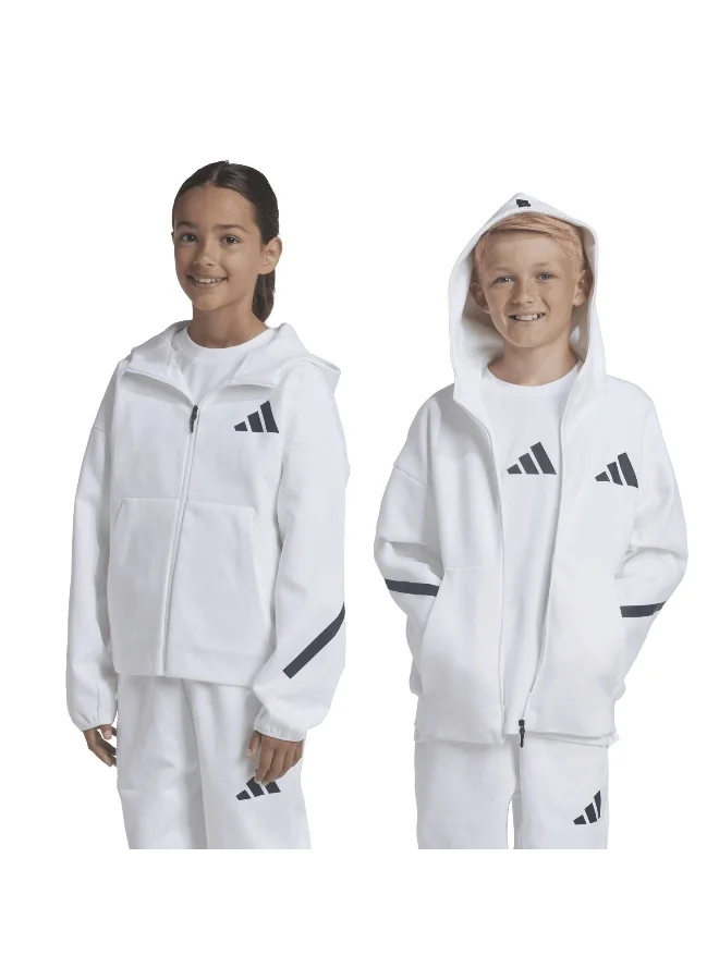 Adidas J Z.N.E.Fz White Training Track Tops For Kids Unisex 128