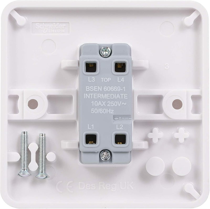 Schneider Electric Lisse 1 Gang Intermediate Switch - White - Image 4