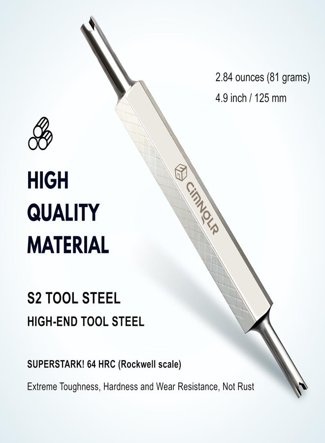 CIMNGLR Tire Valve Stem Removal Tool Kit, Includ Presta Valve Core Removal Tool, Stainless Steel Dual Head Schrader Valve Removal Tool, 6Pcs Valve Core for Car Motorcycle Truck Bike, ect. Standard Valve Cores - Image 2