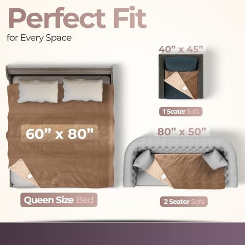 Sacred Weapon Splash Blanket – Plush Deluxe Mattress Protector – VIP Waterproof Fleece Blanket – Boonger Blanket with Moisture Barrier, Stain Proof & Washable – Queen/King Size Beige 80"x80" - Image 5
