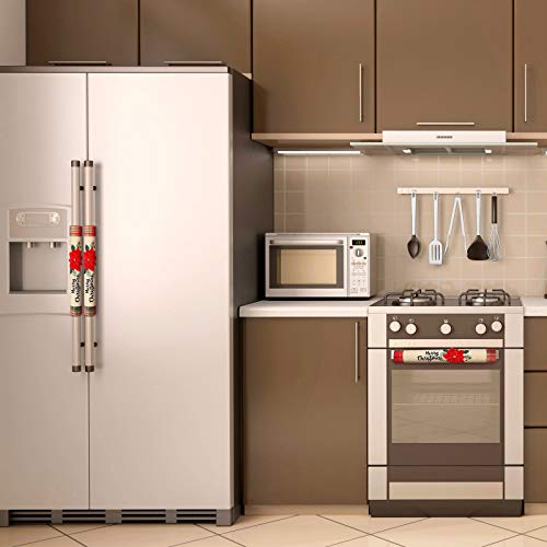 Patelai 6pcs Christmas Refrigerator Door Handle Covers Set Fridge Handle Protectors Microwave Refrigerator Handle Covers for Xmas Kitchen Party Decorations (Candy) - Image 5