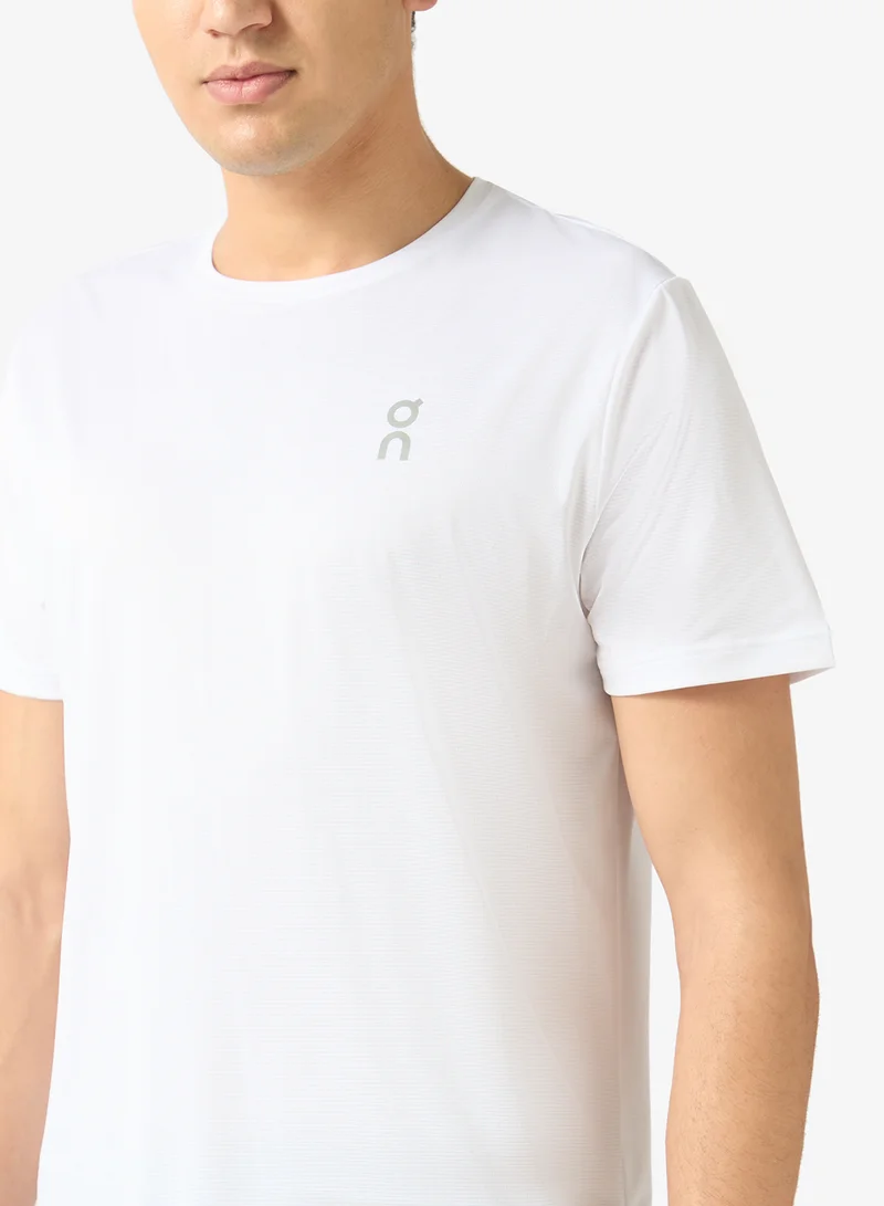 On Running White Essential Logo Core T-Shirt for Men | Best Price UAE