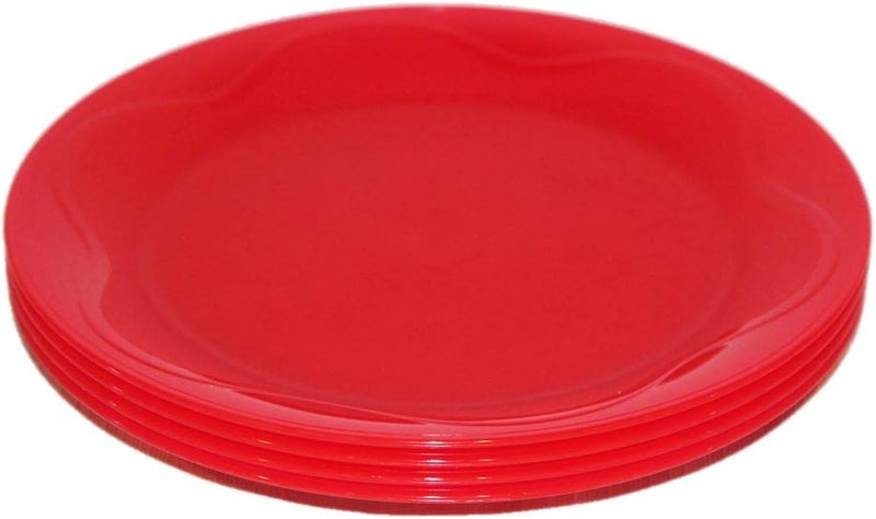 Tupperware طقم توبيروار من 4 أطباق 8 بوصات دائرية منزل مفتوح فلوريستا حمراء - Image 1