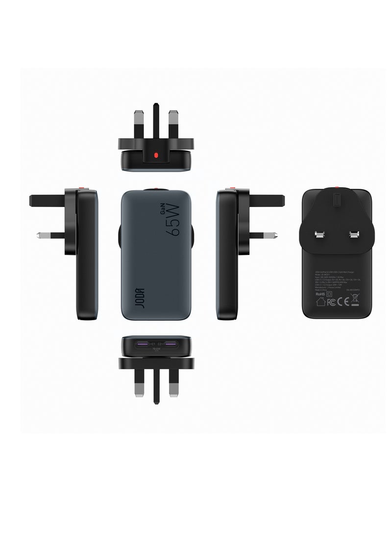 جودا JODA VoltPad 65: شاحن جداري فائق الصغر بقوة 65 واط بتقنية GaN ومنفذ USB-C للشحن السريع - Image 2