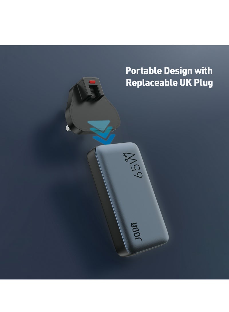 جودا JODA VoltPad 65: شاحن جداري فائق الصغر بقوة 65 واط بتقنية GaN ومنفذ USB-C للشحن السريع - Image 4