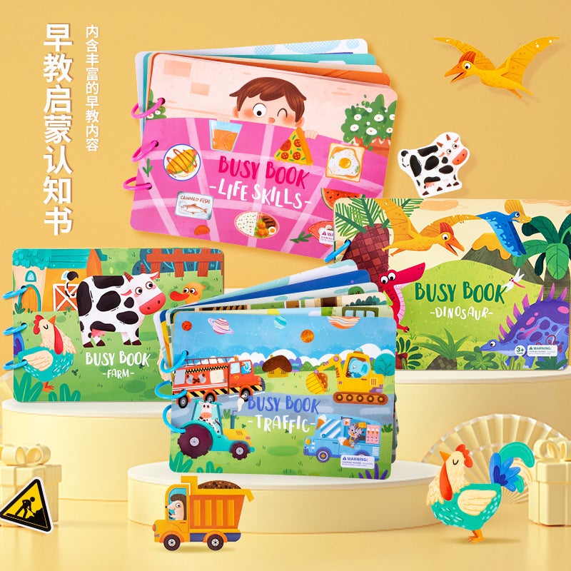 Enlightenment Dinosaur Busy Book – Educational Paper Toy for Children Aged 4-6 - Image 3