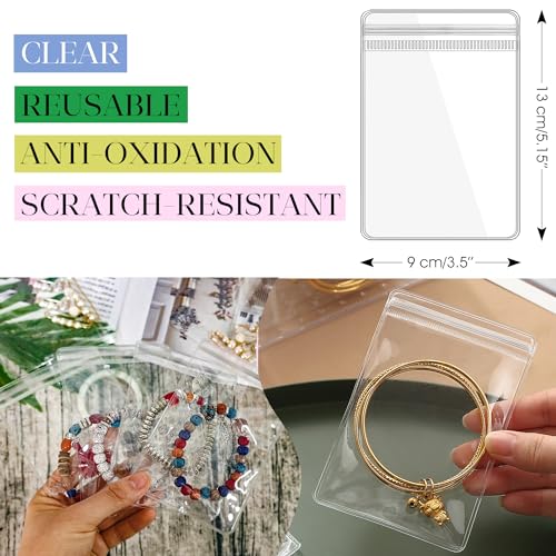 LingLingo Earring Organizer Travel Jewelry Case Container Transparent Jewelry Storage Book Bag for Ring, Necklace, Bracelets, Stud (48 Grids + 48 Large Thicken PVC Zipper Bags) - Image 4