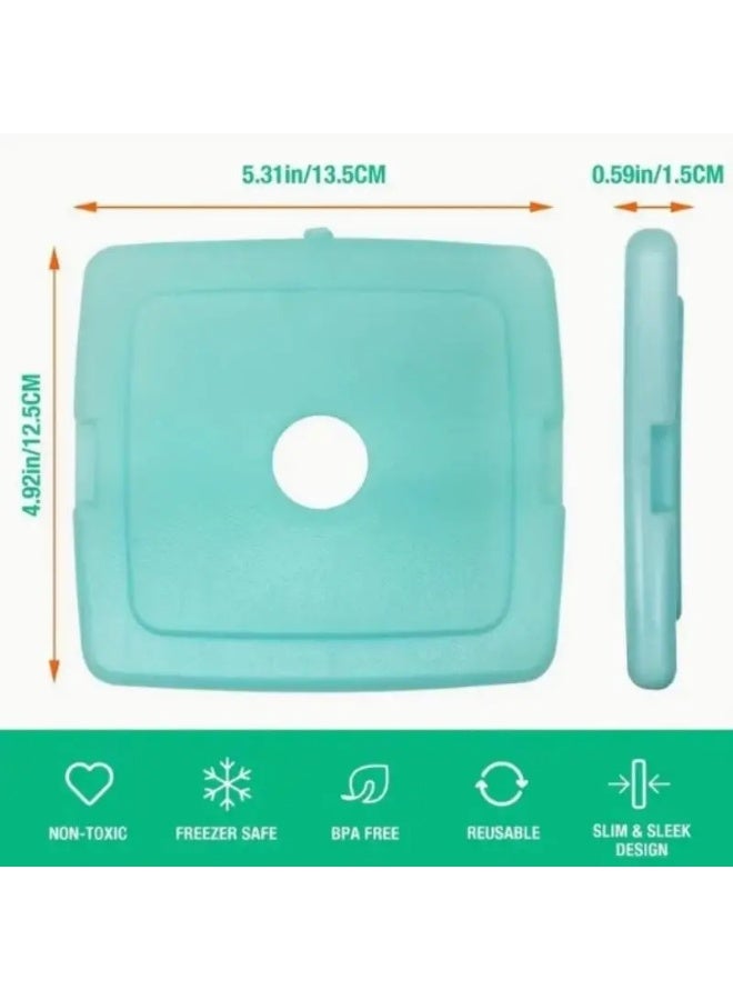 Home Times عبوات ثلج قابلة لإعادة الاستخدام لحقائب الغداء والمبردات - عبوات تجميد أصلية للمبردات والشواطئ والتخييم (طقم من 4 قطع) - Image 5