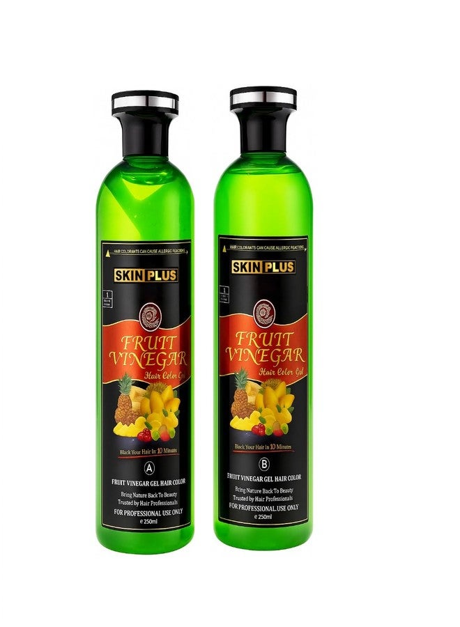 SKINPLUS Ammonia Free Fruit Vinegar Hair Color Gel | Natural Black | Nourishing Hair Dye with Shine & Softness | 250ml × 2 - Image 3