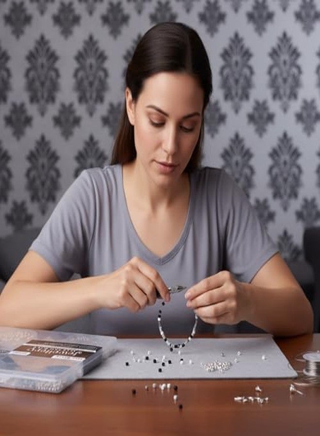 itsy-bitsy Itsy Bitsy My Beads Studio Jewellery Making Kit Black & White Assorted Craft Beads Organised Box DIY Bracelet Set, Jewellery Making kit DIY Beads Craft Set - Image 4