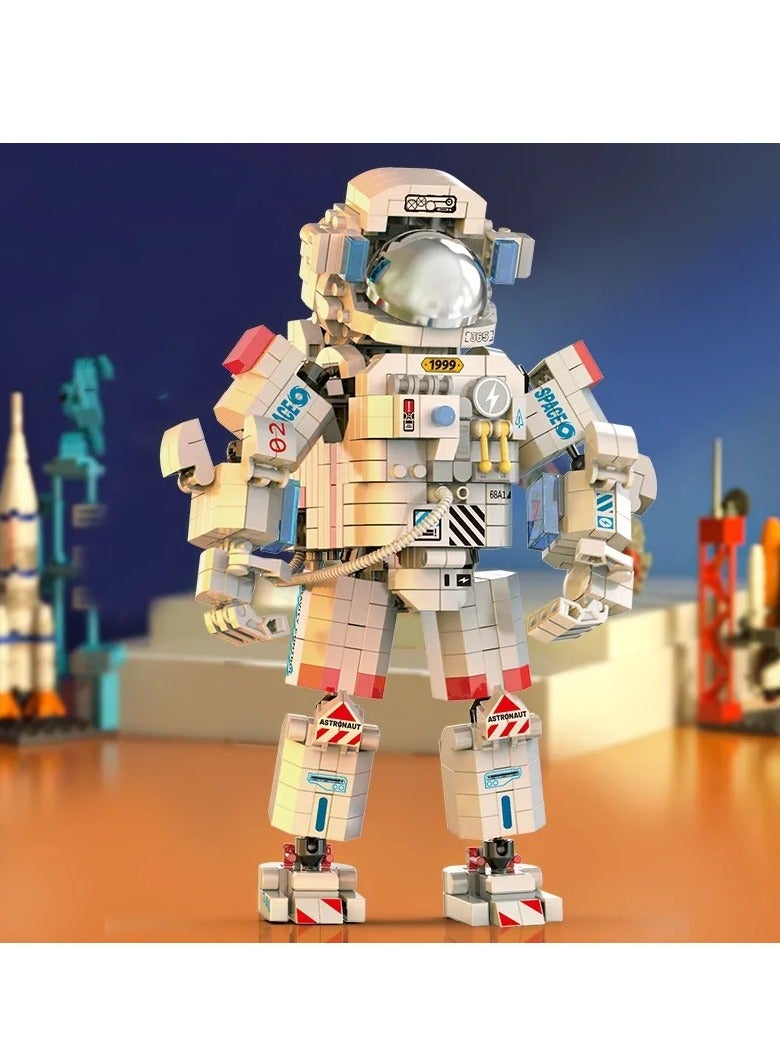 Astronaut Mini Building Blocks, Micro Blocks Cool Small Toys, Astronaut Micro Block Model Set Gift for Kids or Adults, Space Toy Puzzle Assembling Toys - Image 2