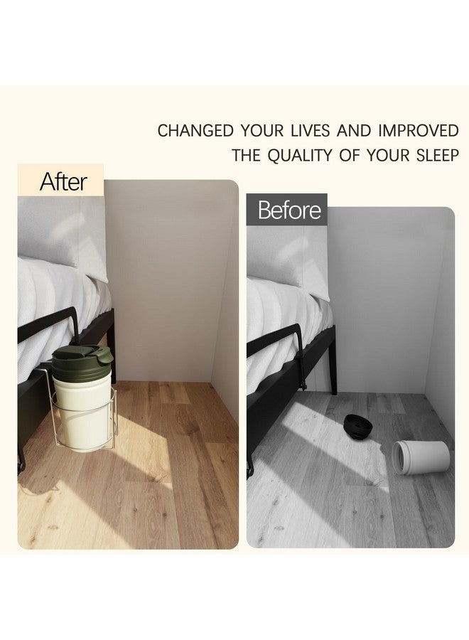 KOXHERO Cup Holder for Bed (Diameter: 3.3IN) Drink Holder Water Bottle/Glass Organizer for Wood Dorm Room Bunk Bed Crib, Metal Toddle Bed,Loft Bedside, Headbed, Car,Office Desk Partition - Image 4