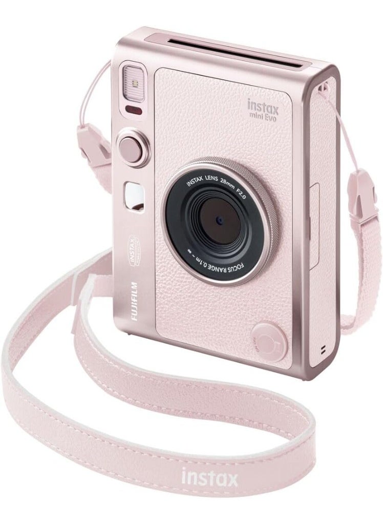 Instax Fujifilm INSTAX Mini Evo Hybrid Instant Camera & Photo Printer Gentle Rose – 2.7 Inch LCD, Digital Preview, Bluetooth, 10 Lens & Film Effects, Uses INSTAX Mini Film - Image 2